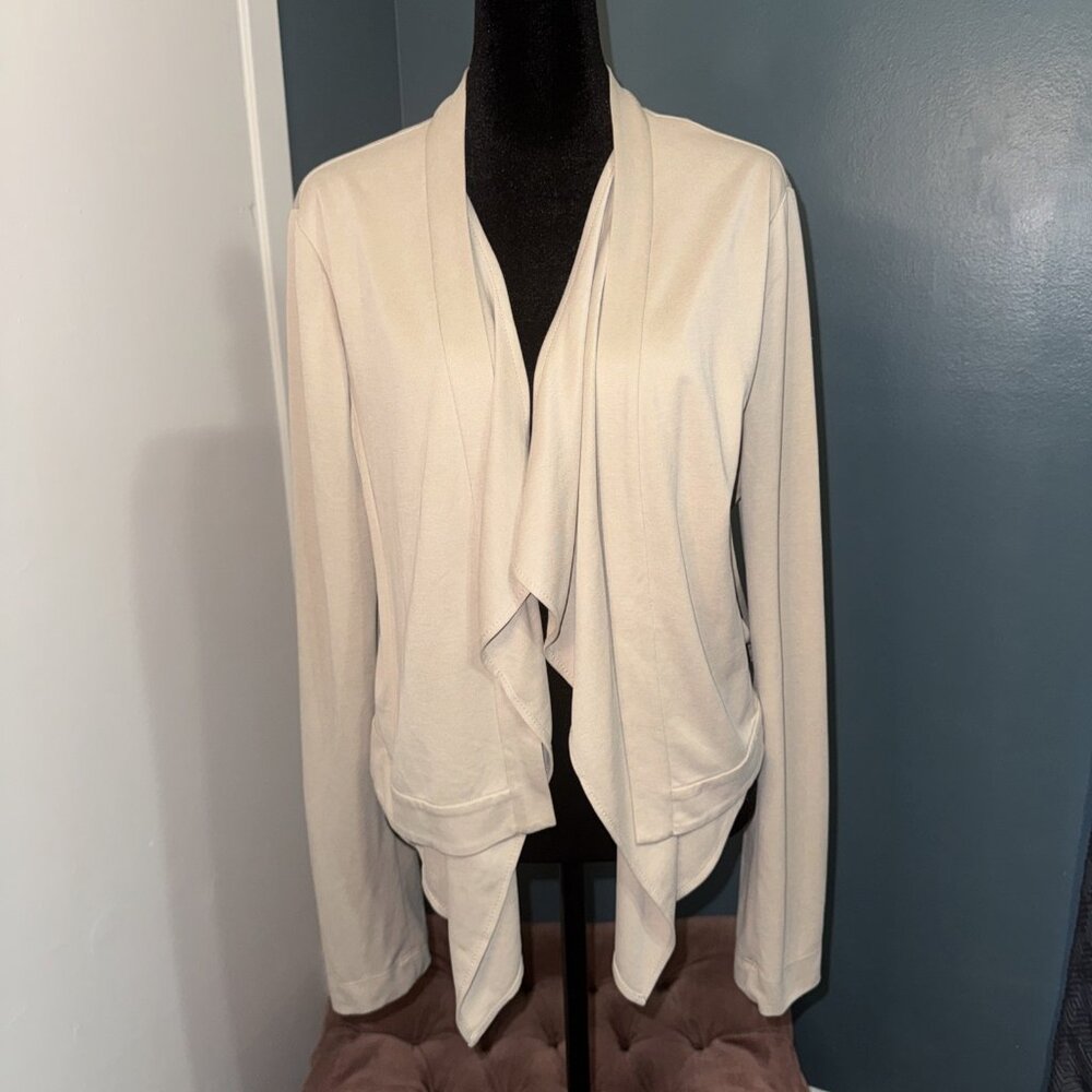 NWT BCBGMAXAZRIA Donnie Double Layer Jacket In Vintage Light Stone Size Large